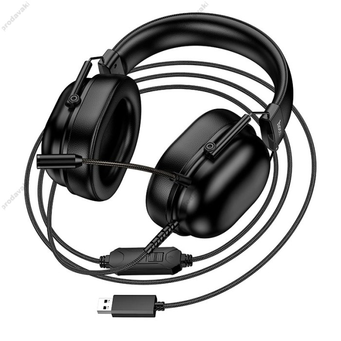 Дротові навушники HOCO W113 Dynamic channel gaming headphones USB 7.1 Black