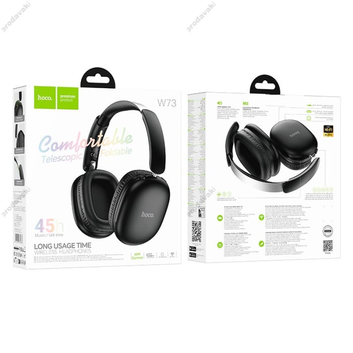 Бездротові Bluetooth навушники HOCO W73 Graceful headphones BT 6.0 Black