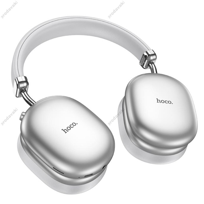 Бездротові Bluetooth навушники Hoco W35 Max Auspicious ANC noise reduction BT 5.4 Silver