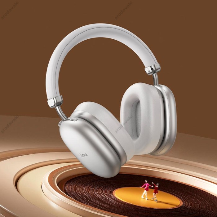 Бездротові Bluetooth навушники Hoco W35 Max Auspicious ANC noise reduction BT 5.4 Silver