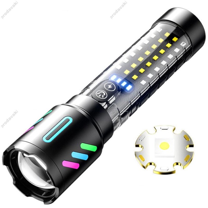 Ліхтарик ручний CH White Laser Lamp 5 режимів багатофункціональний Black