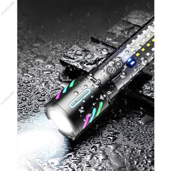 Ліхтарик ручний CH White Laser Lamp 5 режимів багатофункціональний Black