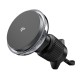 Автомобільний тримач із бездротовою зарядкою WiWU CH-324 Qi2 AURORA Car Wireless Charger Black
