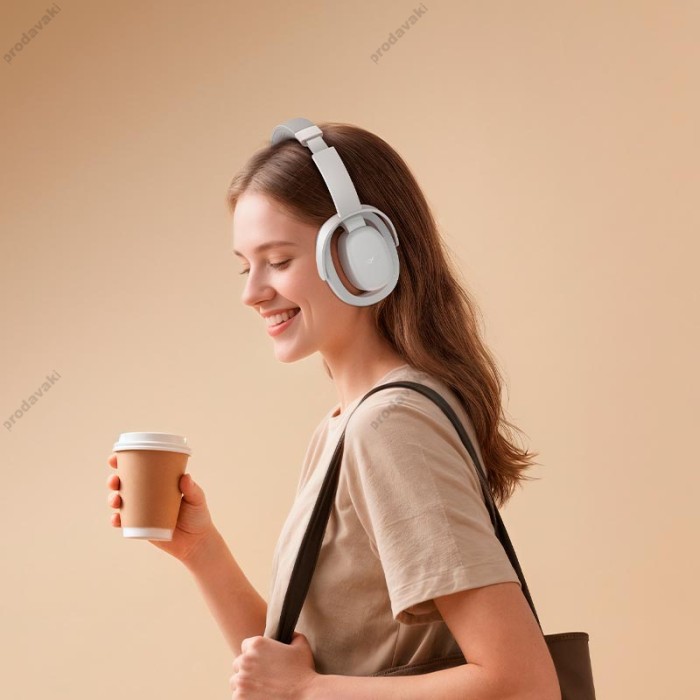 Бездротові Bluetooth навушники Hoco W67 Rhyme open headphones BT 5.4 White-grey