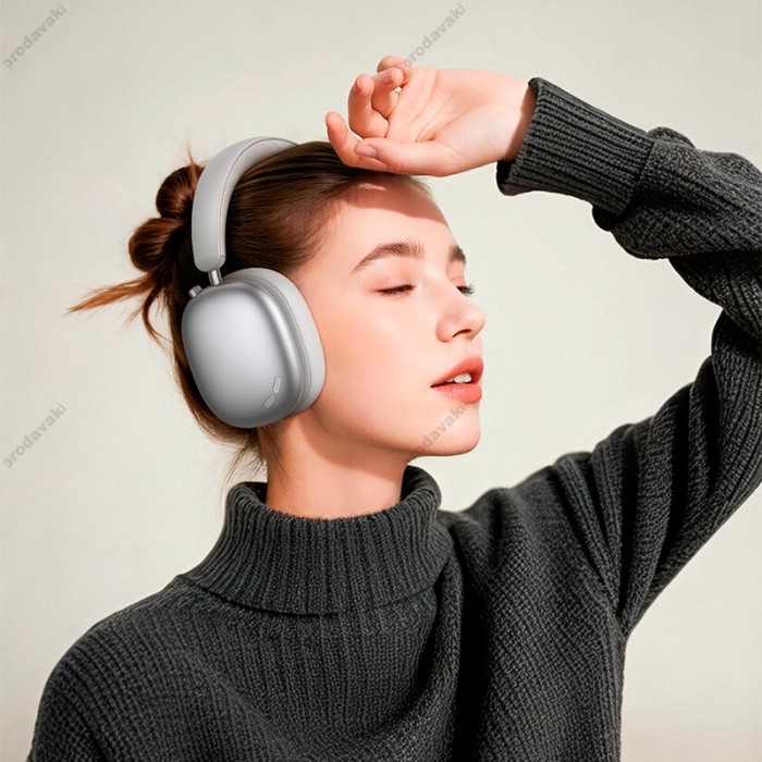 Бездротові Bluetooth навушники Hoco W63 Triunfo ANC BT headphones (App) BT 5.4 Silver