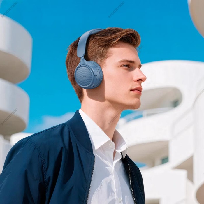 Бездротові Bluetooth навушники Hoco W66 Wave headphones BT 5.4 Blue