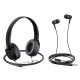 Дротові навушники HOCO W24 Enlighten headphones with mic set Black-purple