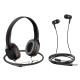 Дротові навушники HOCO W24 Enlighten headphones with mic set Black-red