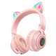 Бездротові Bluetooth навушники BOROFONE BO18 Cat ear headphones BT 5.0 Pink