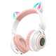 Бездротові Bluetooth навушники BOROFONE BO18 Cat ear headphones BT 5.0 White