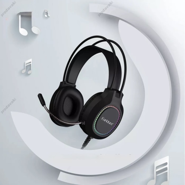 Дротові навушники HOCO W109 Plus Rich channel gaming headphones RGB USB Black