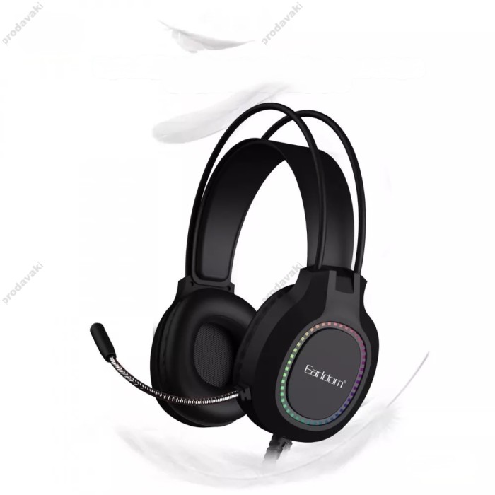 Дротові навушники HOCO W109 Plus Rich channel gaming headphones RGB USB Black
