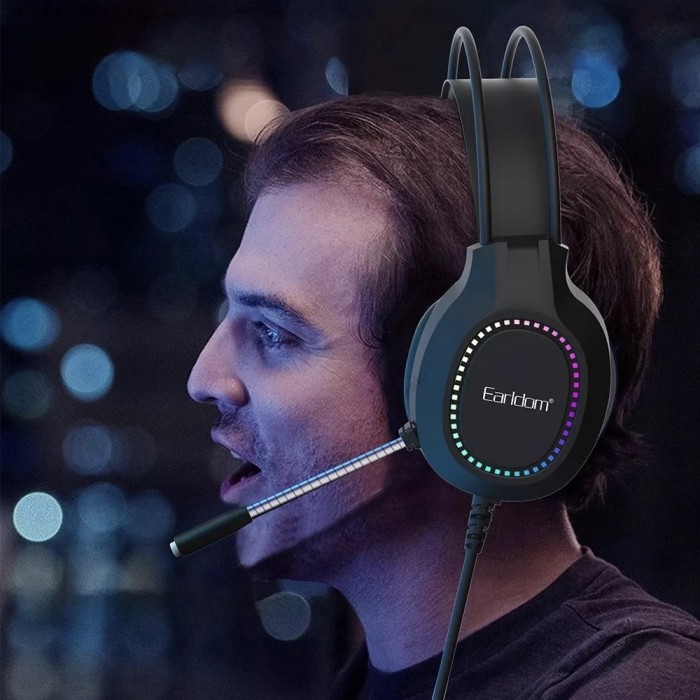 Дротові навушники HOCO W109 Plus Rich channel gaming headphones RGB USB Black