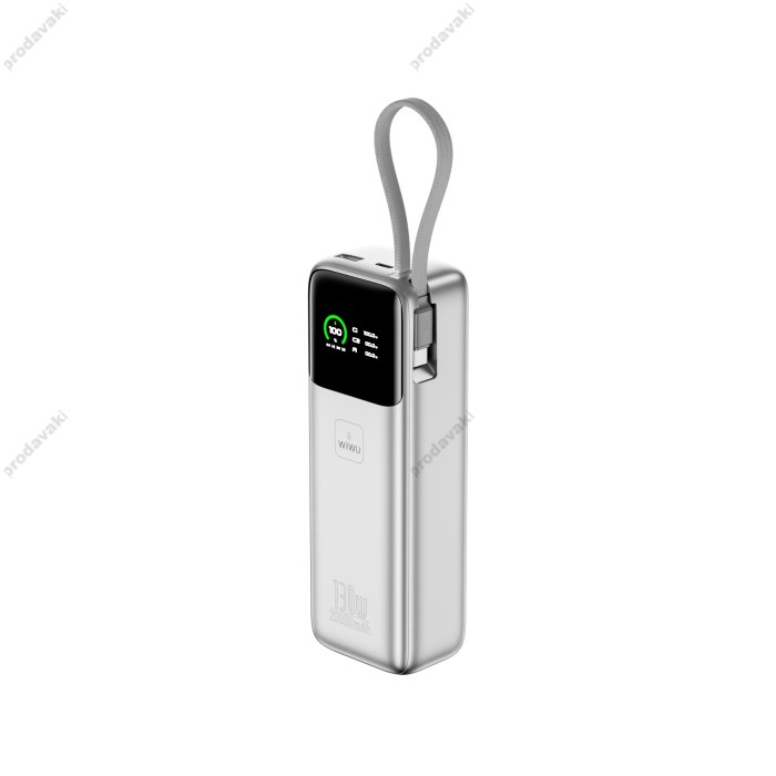 Повербанк портативний акумулятор Power bank WiWU PM301 Fast Charge 130W 20000 mAh Silver