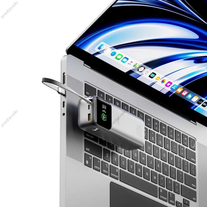 Повербанк портативний акумулятор Power bank WiWU PM301 Fast Charge 130W 20000 mAh Silver