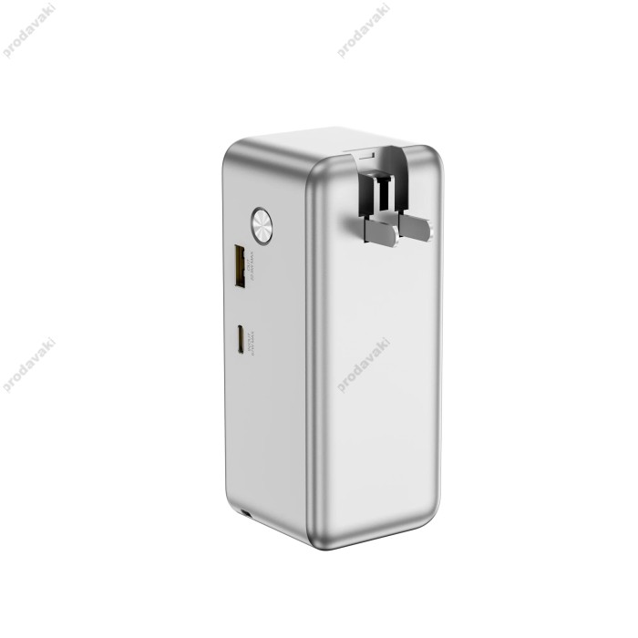Повербанк портативний акумулятор Power bank WiWU PM501 Mega Charger 67W 15000 mAh Silver