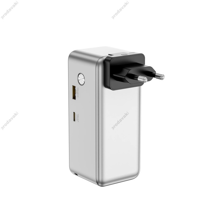 Повербанк портативний акумулятор Power bank WiWU PM501 Mega Charger 67W 15000 mAh Silver