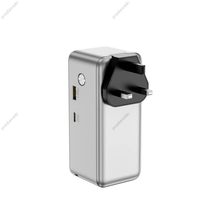 Повербанк портативний акумулятор Power bank WiWU PM501 Mega Charger 67W 15000 mAh Silver