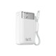 Повербанк портативний акумулятор Power bank WiWU T132 Built-in Cable 65W 12000 mAh White