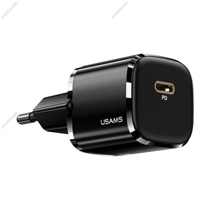 Мережевий зарядний пристрій USAMS T36 CC124 XFK Super Cube Series Lightning cable 20W Black