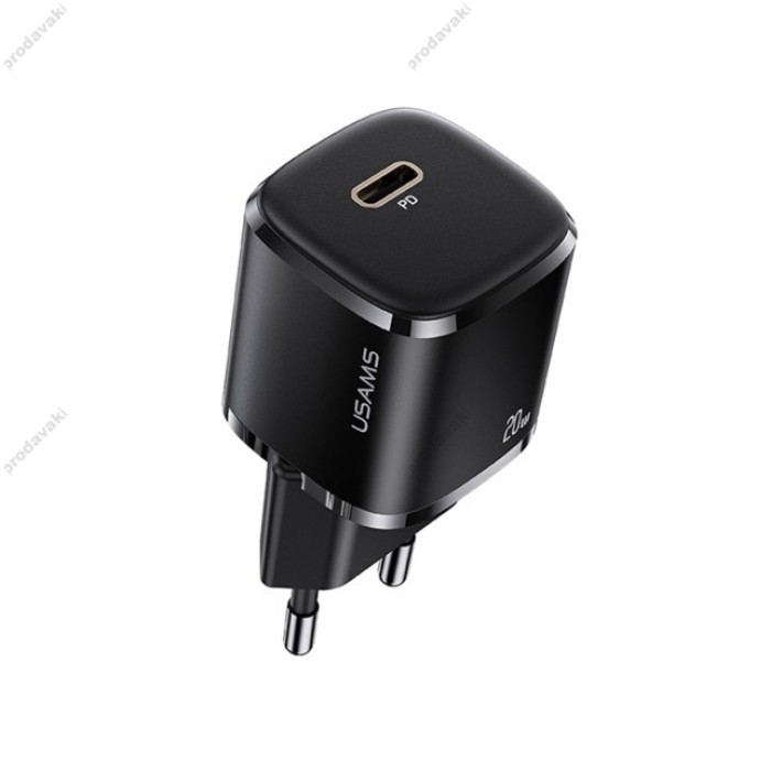 Мережевий зарядний пристрій USAMS T36 CC124 XFK Super Cube Series Lightning cable 20W Black