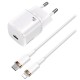 Мережевий зарядний пристрій USAMS T36 CC124 XFK Super Cube Series Lightning cable 20W White