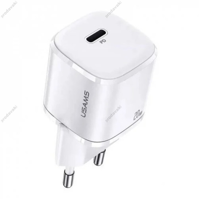 Мережевий зарядний пристрій USAMS T36 CC124 XFK Super Cube Series Lightning cable 20W White