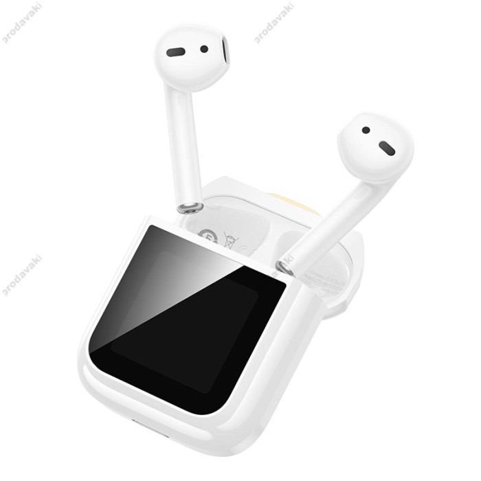 Бездротові Bluetooth навушники Hoco EW86 Cat true wireless touch screen BT headset BT 5.4 White