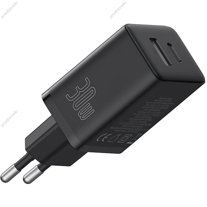 Мережевий зарядний пристрій Baseus Cube Fast Charger C+U 30W EU Cluster Black P10111404113-00