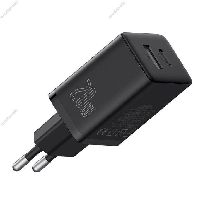Мережевий зарядний пристрій Baseus Cube Fast Charger C+U 20W EU Cluster Black P10111403113-00