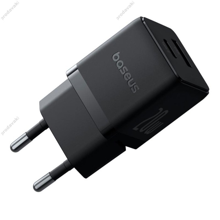 Мережевий зарядний пристрій Baseus Palm Type-C+USB Type-C cable 20W Black P10111608113-01