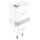 Мережевий зарядний пристрій HOCO N21 Extension speed charger Lightning cable 30W White