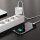 Мережевий зарядний пристрій HOCO N21 Extension speed charger Lightning cable 30W White
