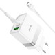 Мережевий зарядний пристрій HOCO N21 Extension speed charger Type-C cable 30W White