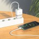 Мережевий зарядний пристрій HOCO N21 Extension speed charger Type-C cable 30W White