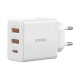 Мережевий зарядний пристрій Baseus Cube Fast Charger 2U+C 30W Cluster White P10111402213-00