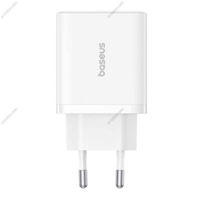 Мережевий зарядний пристрій Baseus Cube Fast Charger 2U+C 30W Cluster White P10111402213-00