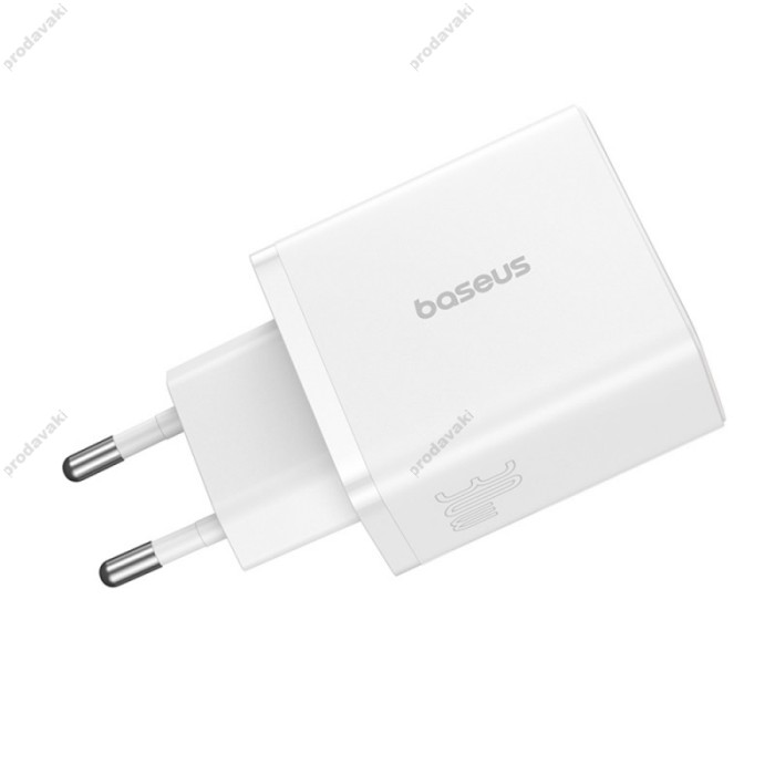 Мережевий зарядний пристрій Baseus Cube Fast Charger 2U+C 30W Cluster White P10111402213-00