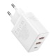 Мережевий зарядний пристрій Baseus Cube Fast Charger 2U+C 30W Cluster White P10111402213-00