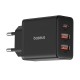 Мережевий зарядний пристрій Baseus Cube Fast Charger 2U+C 30W Cluster Black P10111402113-00