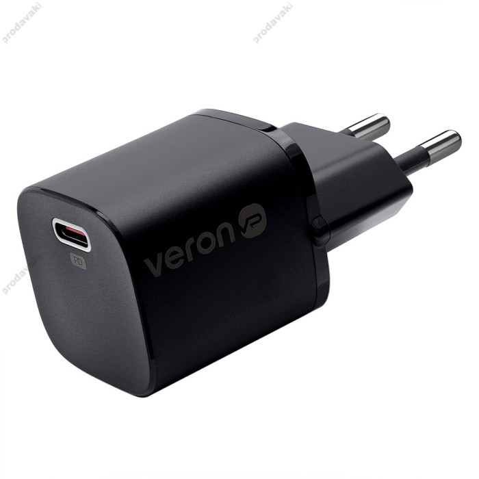 Мережевий зарядний пристрій Veron TC-033 PPS PD QC3.0 33W Black