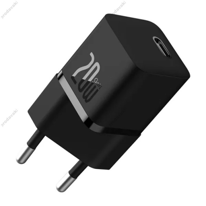 Мережевий зарядний пристрій Baseus GaN5 Fast Charger (mini) Type-C Cable 20W Black P10110900113-00