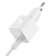 Мережевий зарядний пристрій Baseus GaN5 Fast Charger (mini) Type-C Cable 20W White P10110900213-01