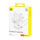 Мережевий зарядний пристрій Baseus GaN5 Fast Charger (mini) Type-C Cable 20W White P10110900213-01