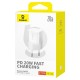 Мережевий зарядний пристрій Baseus GaN5S Fast Charger 20W White P10162503213-00