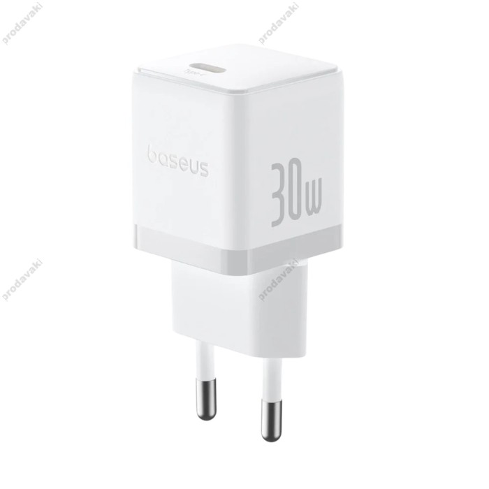 Мережевий зарядний пристрій Baseus Palm Fast Charger Type-C Cable 30W White P10111605213-01