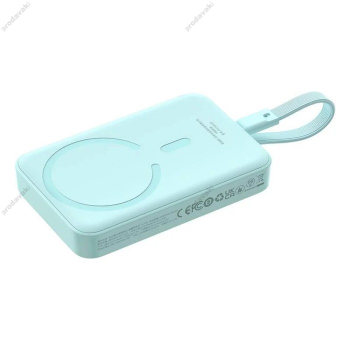 Повербанк портативний акумулятор Power bank Baseus Magnetic Mini Wireless магнітний 30W 10000 mAh Blue P1002210B333-00