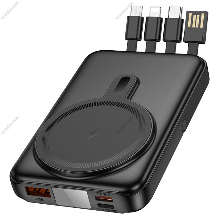 Повербанк портативний акумулятор Power bank Hoco J135 Rico 22.5W+PD20W 10000 mAh Black