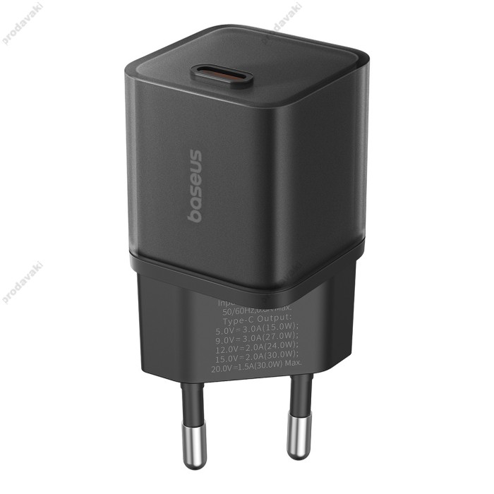 Мережевий зарядний пристрій Baseus GaN5S Fast Charger 30W Black P10162504113-00
