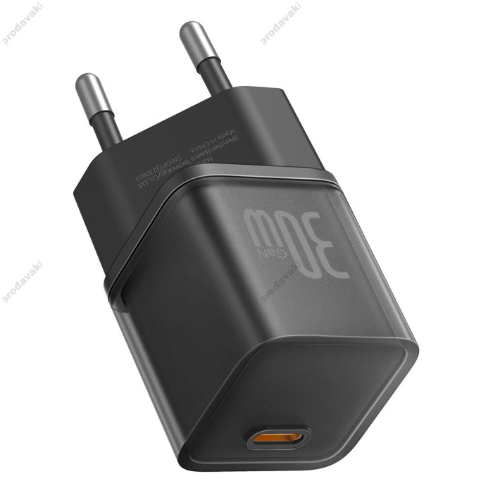Мережевий зарядний пристрій Baseus GaN5S Fast Charger 30W Black P10162504113-00